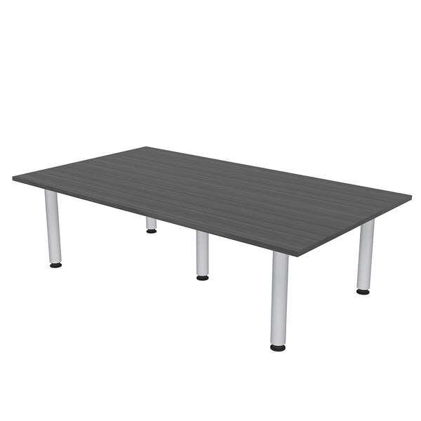 47.25 in W, 84 in L, 29 in H, Engineered Wood Top, Grey
